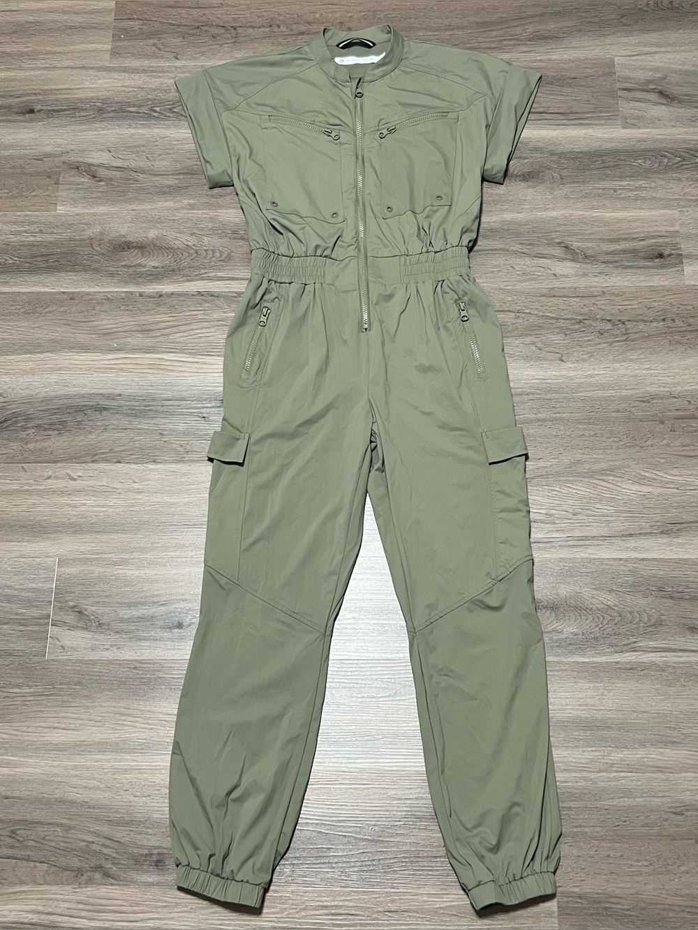 Blanc Noir XS Mastermind Jumpsuit Olive Green Utility Short Sleeve Streetwear